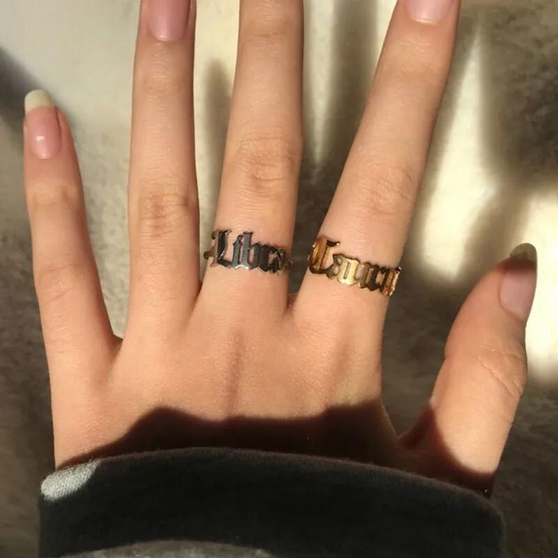 Bague Signe Zodiaque Ecriture Lion "Alcyone"