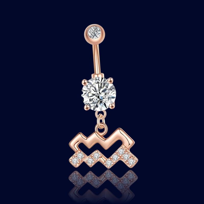 Piercing Nombril Signe Astrologique Verseau "Aphrodite"