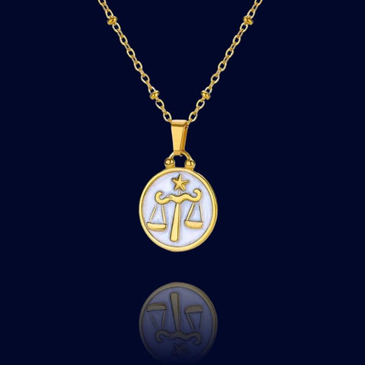 Collier Zodiaque Balance - Pendentif Constellation "Tethys"