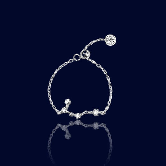 Bague Chaine Signe Astrologique Cancer "Drione"
