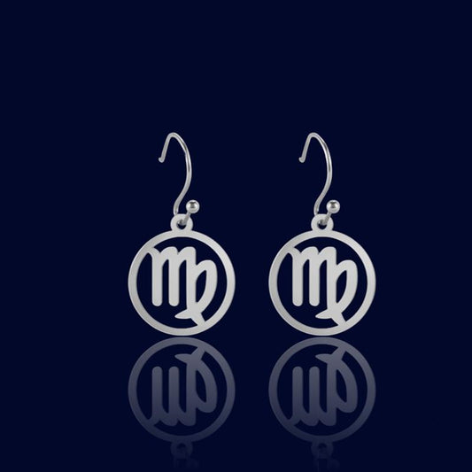 Boucles d'oreilles Zodiaque Argent Vierge "Aquila"