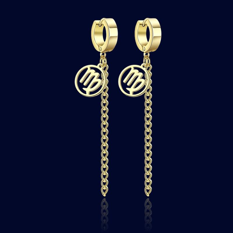 Anneaux d'oreilles Signe Zodiaque Chaînes Vierge "Circe"