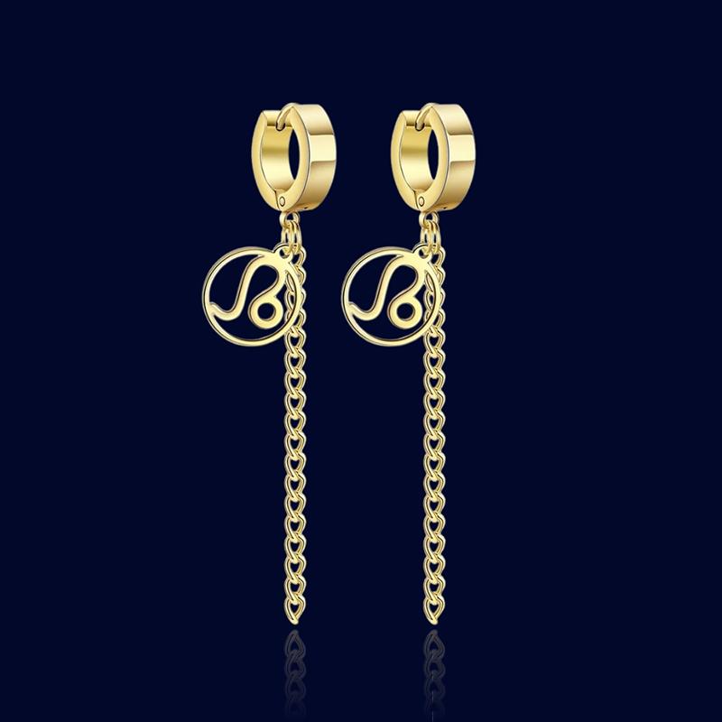 Anneaux d'oreilles Signe Zodiaque Chaînes Lion "Circe"