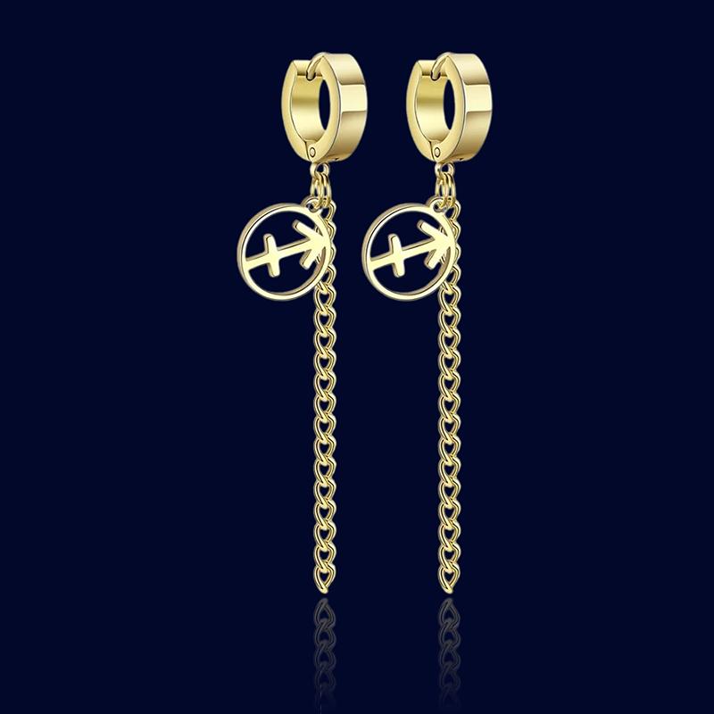 Anneaux d'oreilles Signe Zodiaque Chaînes Sagittaire "Circe"