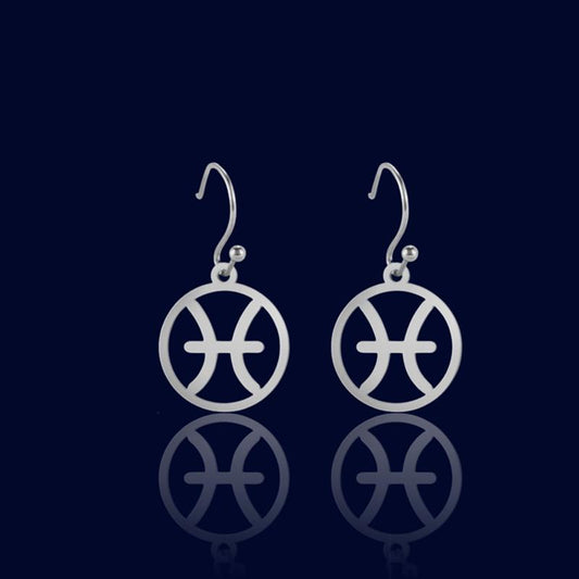 Boucles d'oreilles Zodiaque Argent Poissons "Aquila"