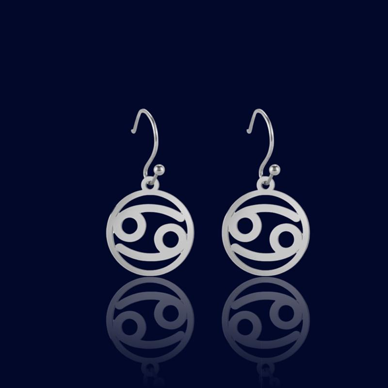 Boucles d'oreilles Zodiaque Argent Cancer "Aquila"