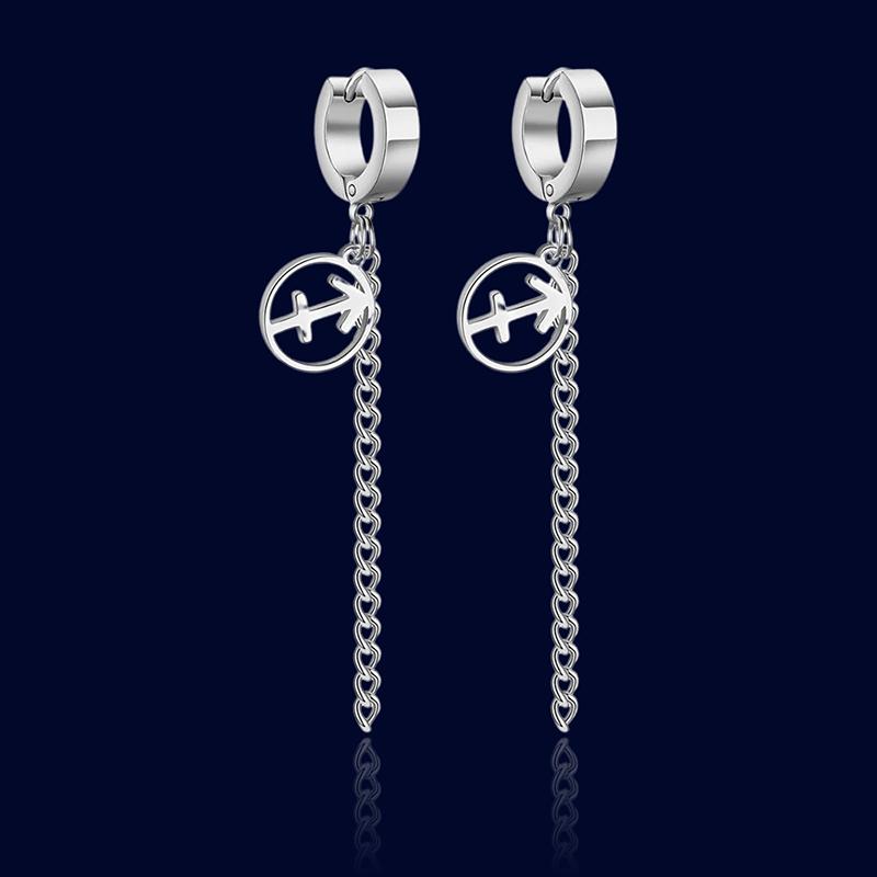 Anneaux d'oreilles Signe Zodiaque Chaînes Sagittaire "Circe"