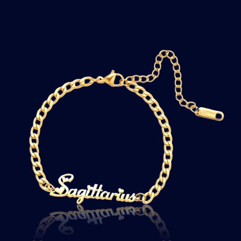 Gourmette Zodiaque Sagittaire - Bijou Ecriture "Eros"