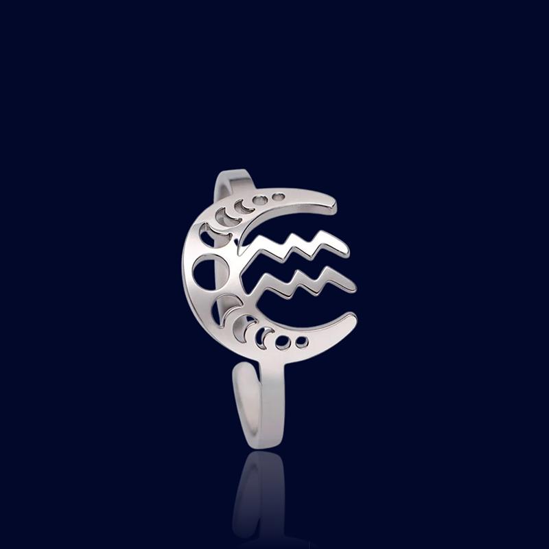 Bague Signe Astro Lunaire Verseau "Astrae"