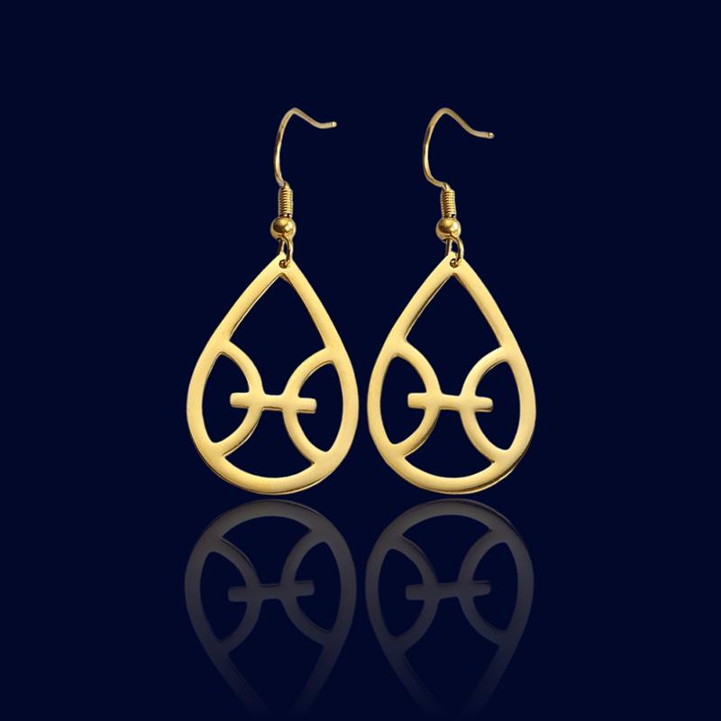 Boucles d'oreilles Astrologique Ovales Poissons "Helios"