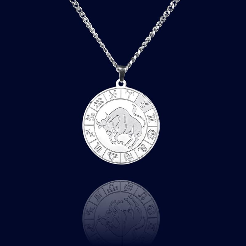 Collier Signe du Zodiaque Taureau - Pendentif Cadran "Eldorado"