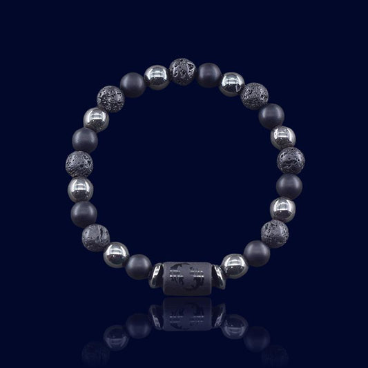 Bracelet Astrologique Poissons - Pierre de Lave "Hephaïstos"