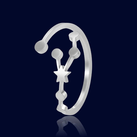 Bague Constellation Astrologique Taureau "Cassiopeia"