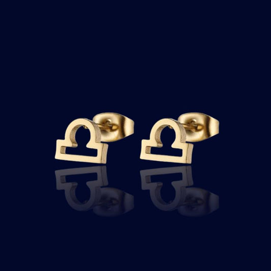 Boucles d'oreilles du Zodiaque Or Balance "Medusa"