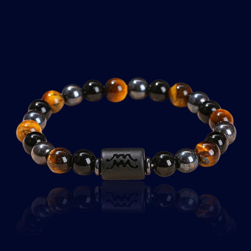 Bracelet Astro Verseau - Pierre d'Hématite "Atlas"