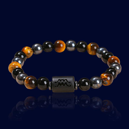 Bracelet Astro Verseau - Pierre d'Hématite "Atlas"