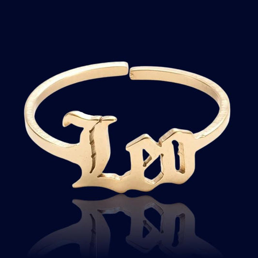 Bague Signe Zodiaque Ecriture Lion "Alcyone"