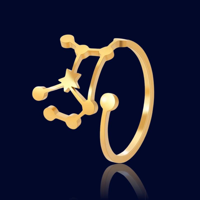 Bague Constellation Astrologique Vierge "Cassiopeia"