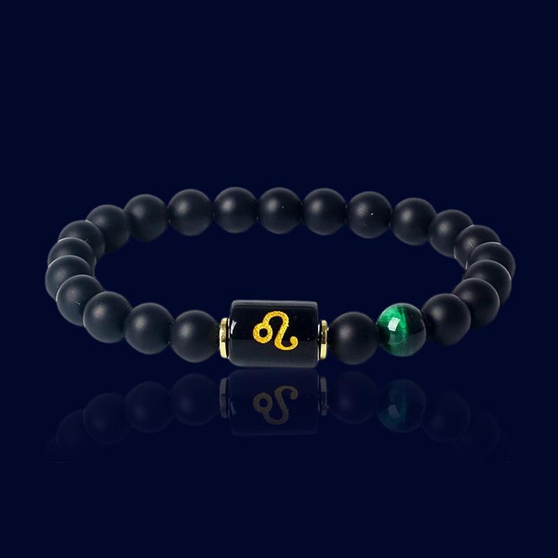 Bracelet Signe Astrologique Lion - Pierre d'Onyx "Sirius"