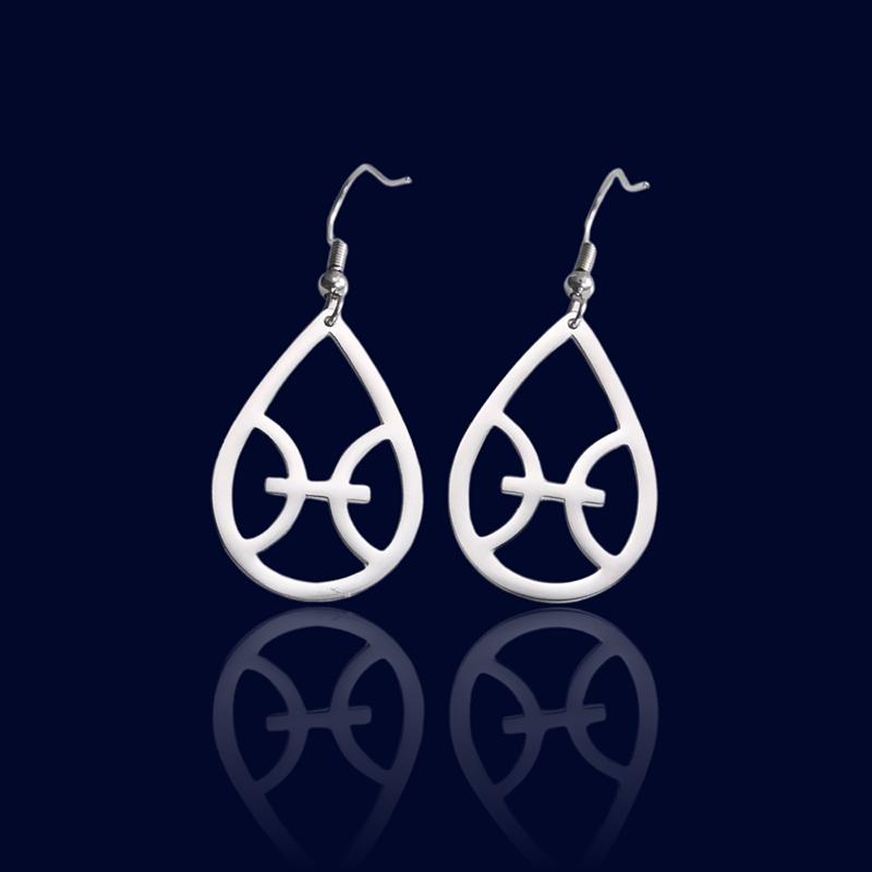 Boucles d'oreilles Astrologique Ovales Poissons "Helios"
