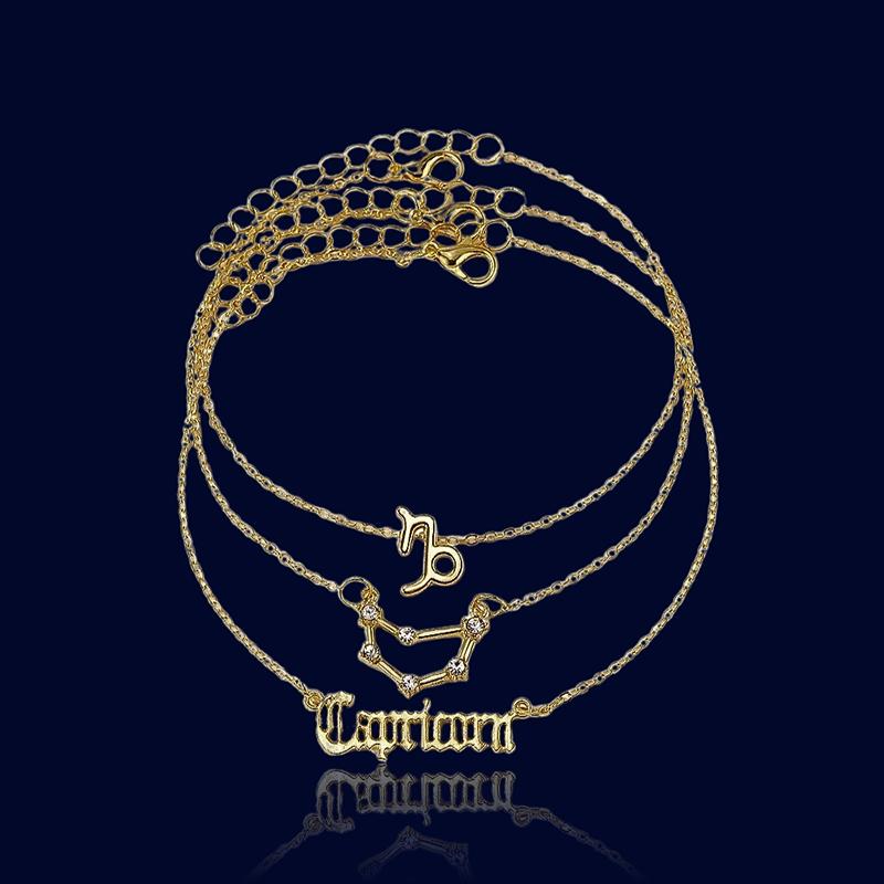 Bracelets de Cheville Astrologique 3 Pièces Capricorne "Zeus"