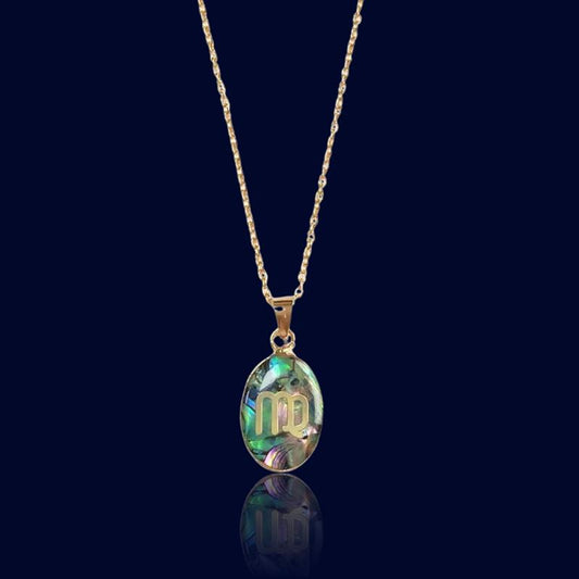 Pendentif Zodiaque Vierge - Pierre de Nacre "Orion"