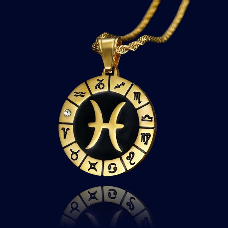 Collier Horoscope Poissons - Pendentif Personnalisé '"Hercule"