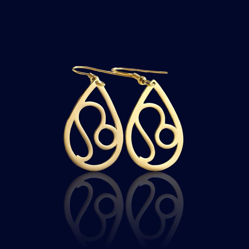 Boucles d'oreilles Astrologique Ovales Lion "Helios"