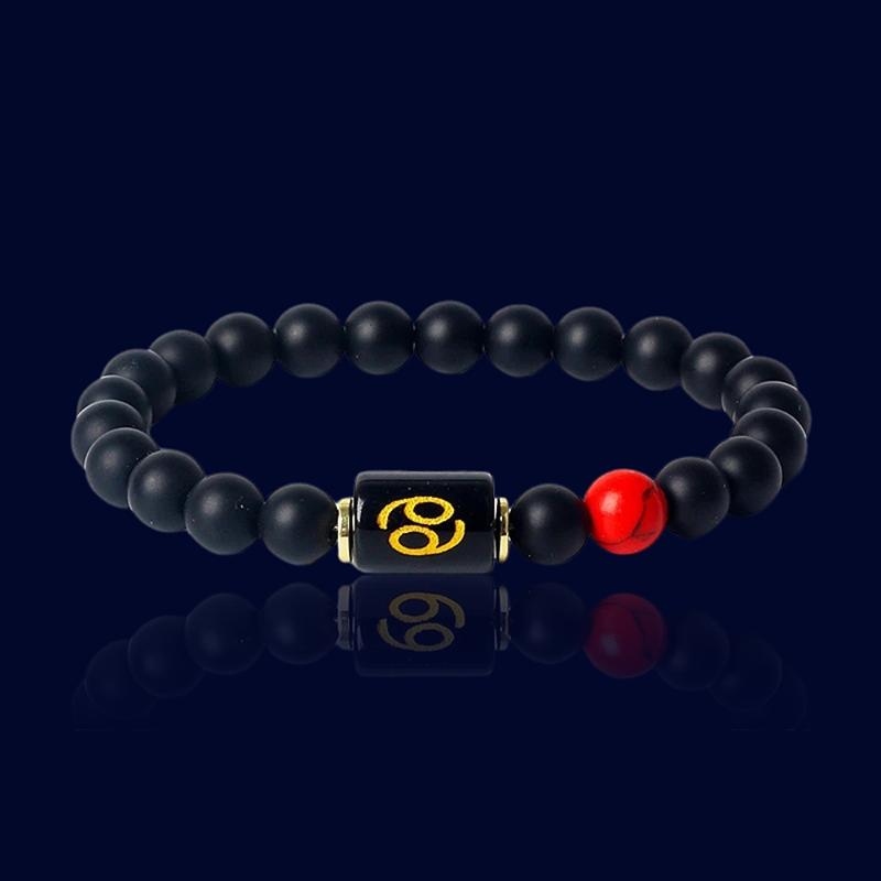 Bracelet Signe Astrologique Cancer - Pierre d'Onyx "Sirius"