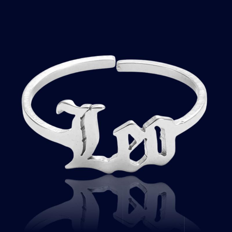 Bague Signe Zodiaque Ecriture Lion "Alcyone"