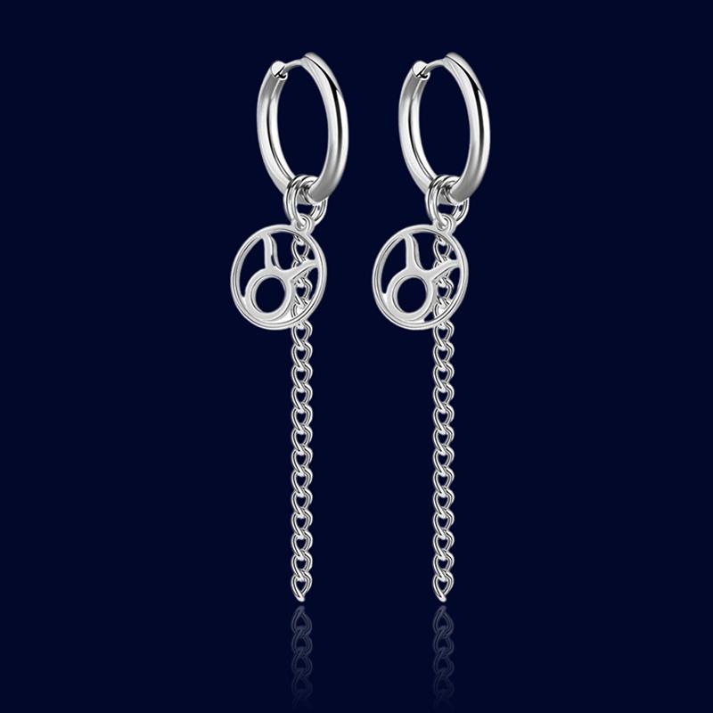 Boucles d'oreilles Pendantes Signe du Zodiaque Taureau "Titania"