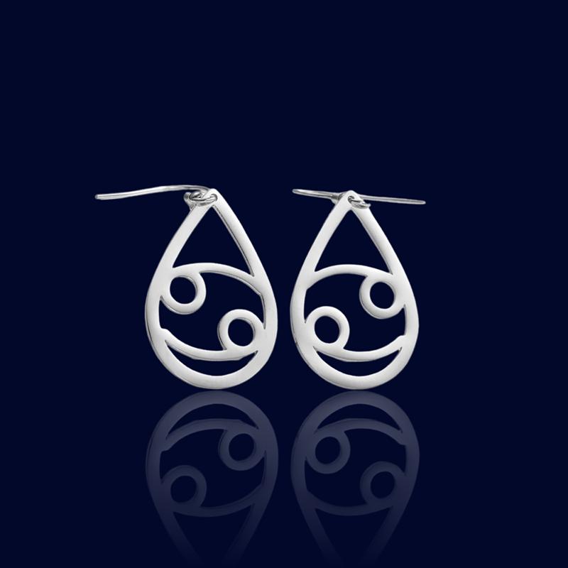 Boucles d'oreilles Astrologique Ovales Cancer "Helios"
