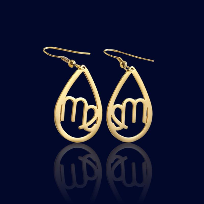 Boucles d'oreilles Astrologique Ovales Vierge "Helios"