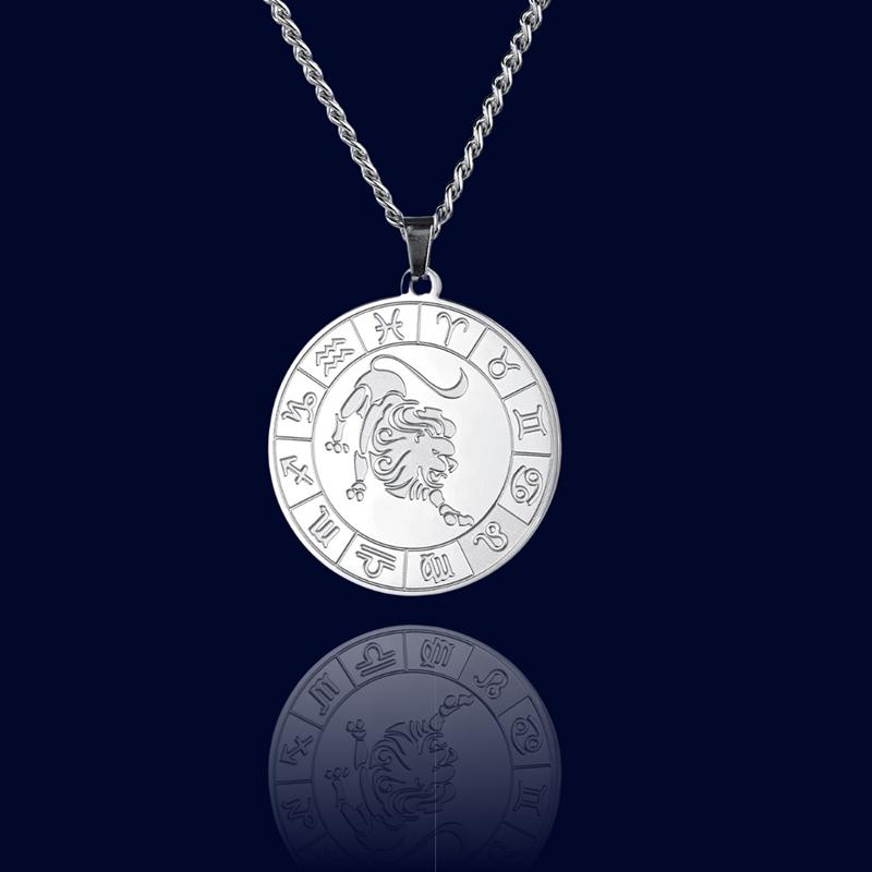 Collier Signe du Zodiaque Lion - Pendentif Cadran "Eldorado"