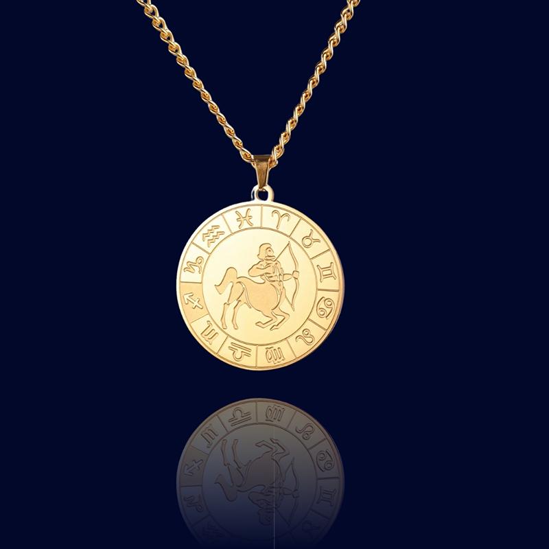 Collier Signe du Zodiaque Sagittaire - Pendentif Cadran "Eldorado"