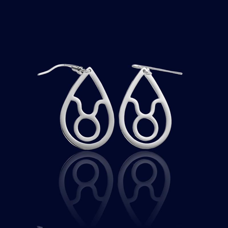 Boucles d'oreilles Astrologique Ovales Taureau "Helios"