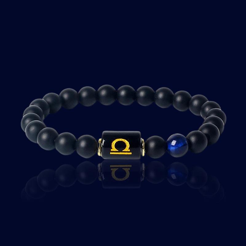 Bracelet Signe Astrologique Balance - Pierre d'Onyx "Sirius"