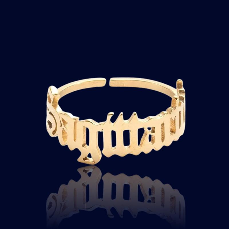 Bague Signe Zodiaque Ecriture Sagittaire "Alcyone"