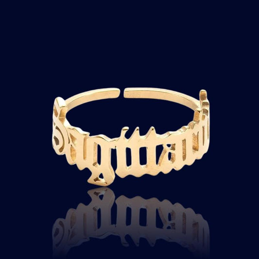 Bague Signe Zodiaque Ecriture Sagittaire "Alcyone"