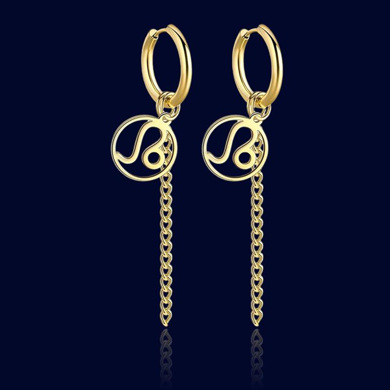 Boucles d'oreilles Pendantes Signe du Zodiaque Lion "Titania"