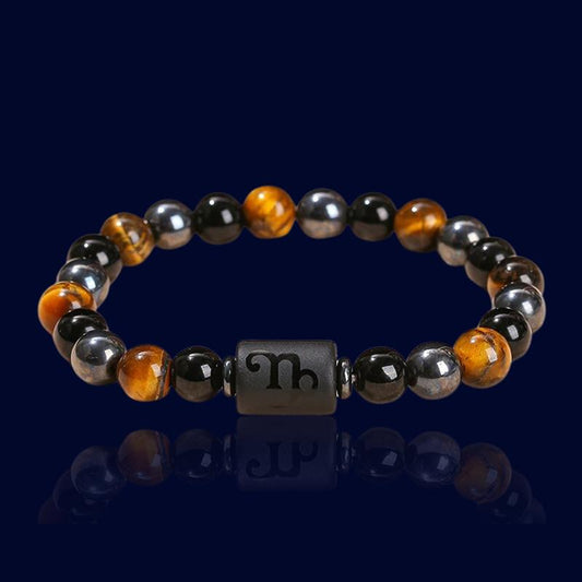 Bracelet Astro Capricorne - Pierre d'Hématite "Atlas"
