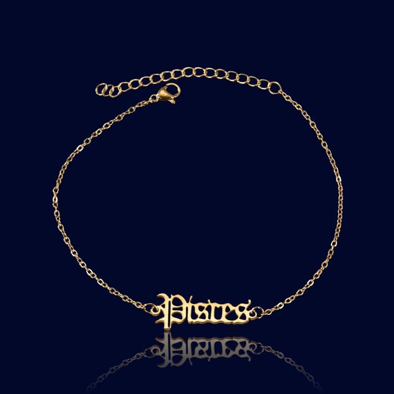 Chaine de cheville Signe Zodiaque Poissons "Ganymède"