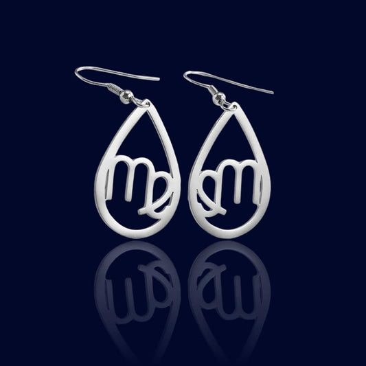 Boucles d'oreilles Astrologique Ovales Vierge "Helios"