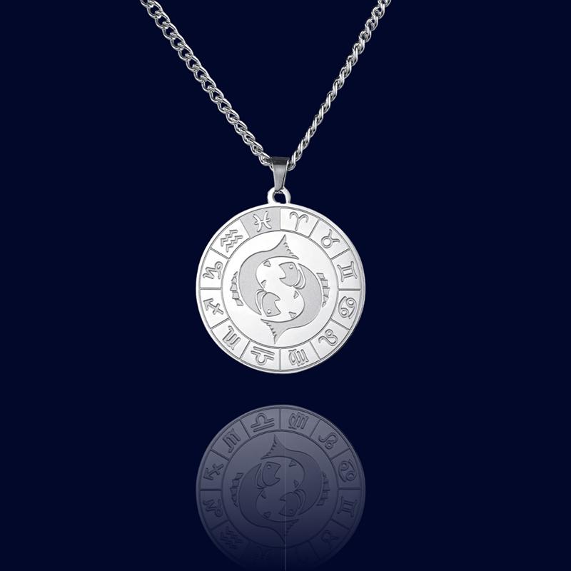 Collier Signe du Zodiaque Poissons - Pendentif Cadran "Eldorado"