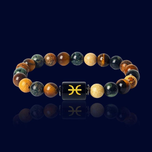 Bracelet du Zodiaque Poissons - Pierre de Jaspe "Hestia"
