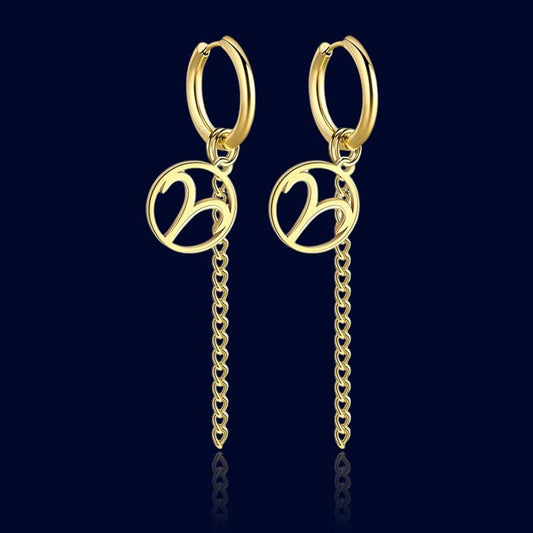 Boucles d'oreilles Pendantes Signe du Zodiaque Bélier "Titania"