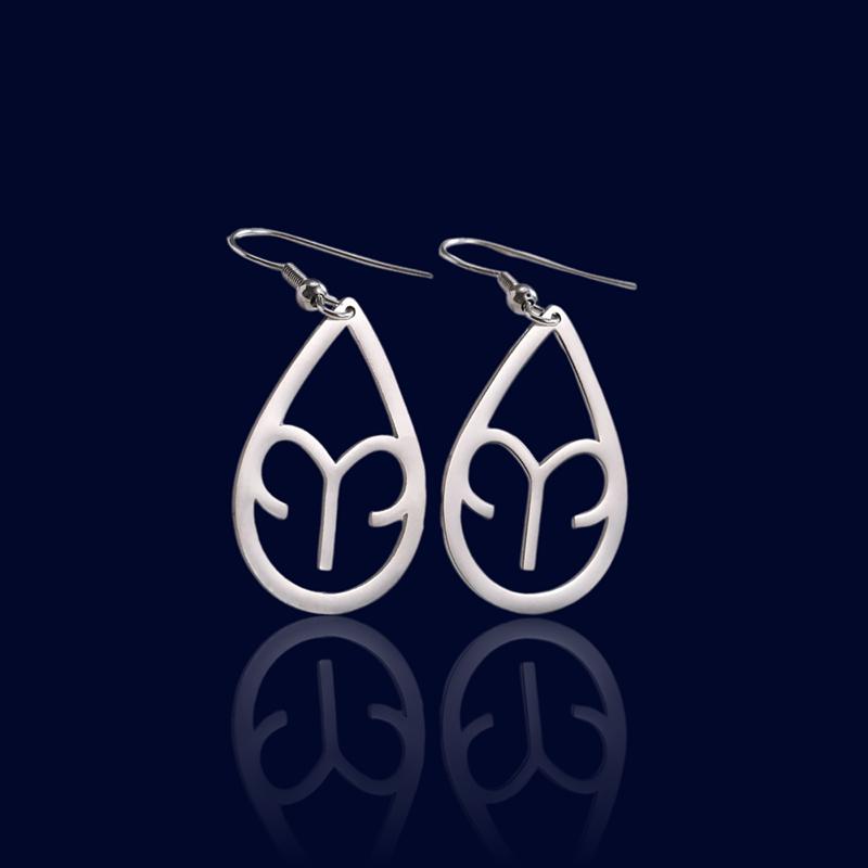 Boucles d'oreilles Astrologique Ovales Bélier "Helios"
