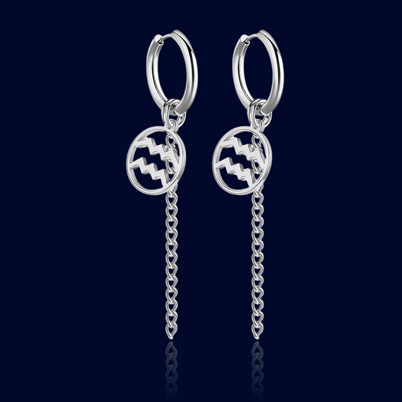 Boucles d'oreilles Pendantes Signe du Zodiaque Verseau "Titania"