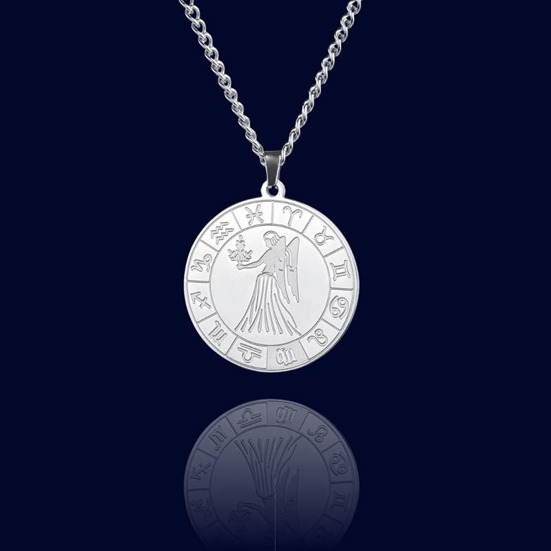 Collier Signe du Zodiaque Vierge - Pendentif Cadran "Eldorado"