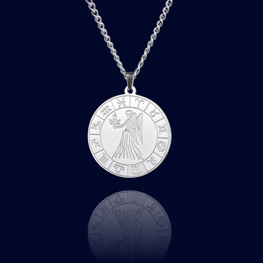 Collier Signe du Zodiaque Vierge - Pendentif Cadran "Eldorado"